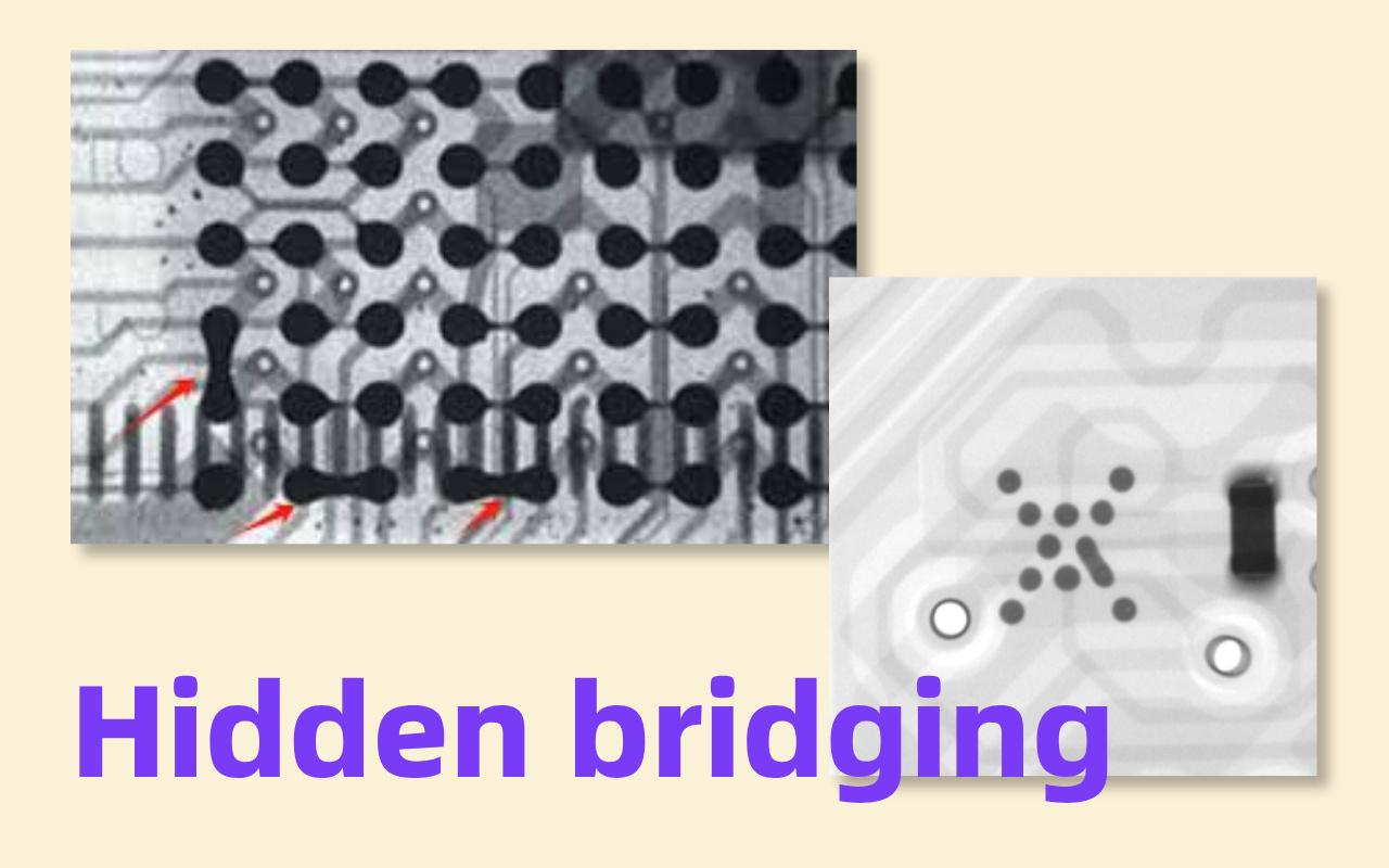 3.3 Hidden bridging under bottom-terminated componentsv 3.3 Skjult brobygning under bundterminerede komponenterv