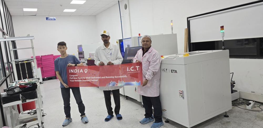 I.C.T SMT Line machine in India ICT SMT Line maskine i Indien