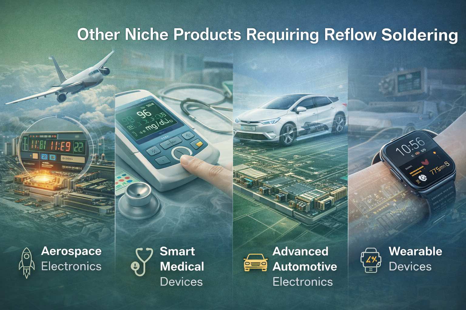 5. Other Niche Products Requiring Reflow Soldering 5. Andre nicheprodukter, der kræver genstrømslodning
