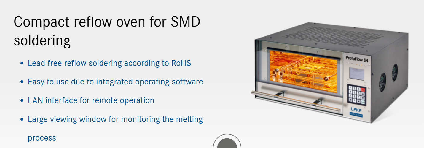 LPKF ProtoFlow S Reflow Soldering Machine LPKF Protoflow S REFLOW SOLDERING MASKIN