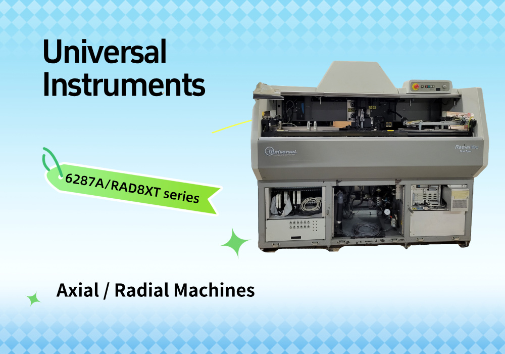 Universal Instruments axial radial machines Universal Instruments aksiale radiale maskiner