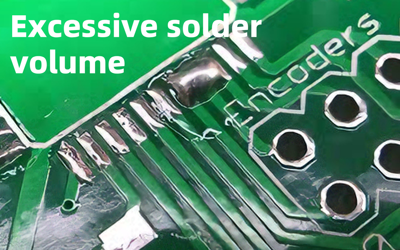 1.1 Repeated insufficient:excessive solder volume 1.1 Gentagen utilstrækkelig: for stort loddevolumen