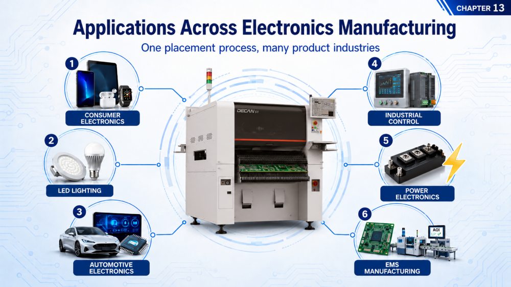 Application across electronics manufactturing Anvendelse på tværs af elektronikproduktion