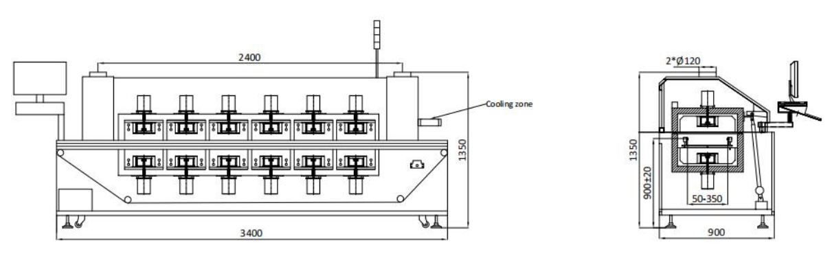 6 Zoner SMT Blyfri Reflow Ovnmaskine