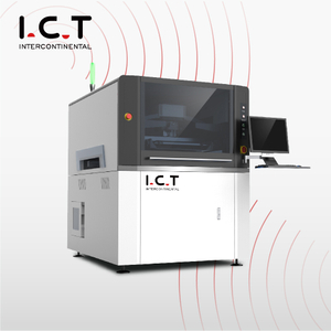 Loddepasta SMT Stencil Printer SMD Fuldautomatisk Model ICT-1200mm