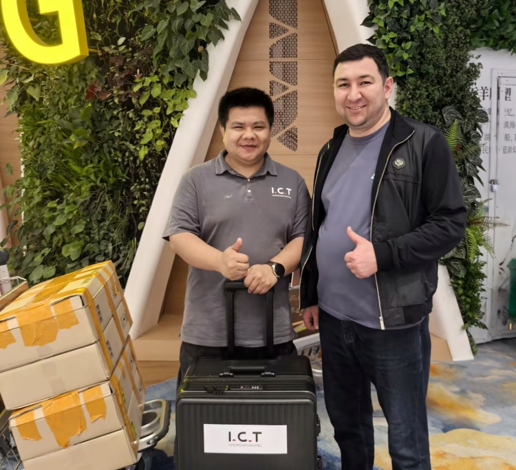 ICT-ingeni&oslash;r ankommer til Usbekistan for SMT produktionslinjeinstallation