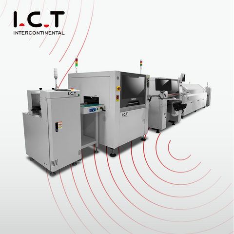 I.C.T |Omkostningseffektiv SMT PCB Assembly produktionslinje med høj hastighed