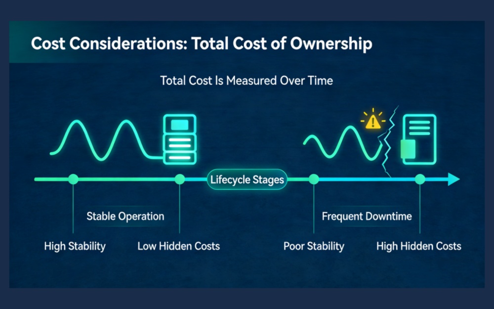 Samlede omkostninger m&aring;les over tid