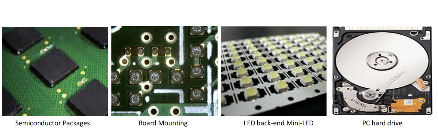 Anvendelse af h&oslash;jpr&aelig;cisionsloddepasta-str&aring;ledispensermaskine
