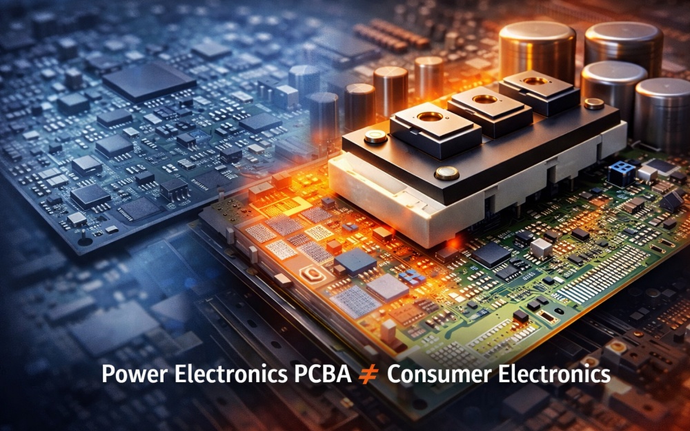 Forst&aring;else af de unikke produktionsudfordringer ved Power Electronics PCBA