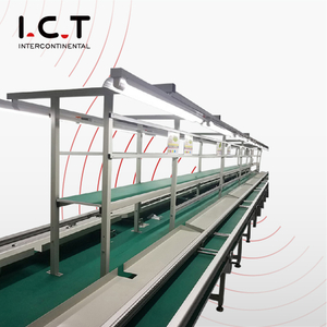 ICT LED TV SMT Samling Transportbånd Line med arbejdsborde