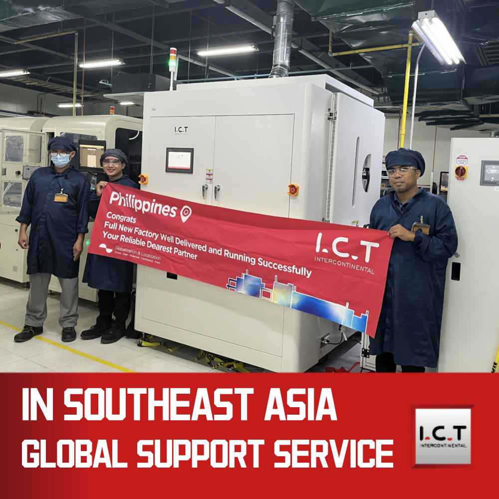 I.C.T丨 solder mask Coating line Spraying gluing machine for PCB led