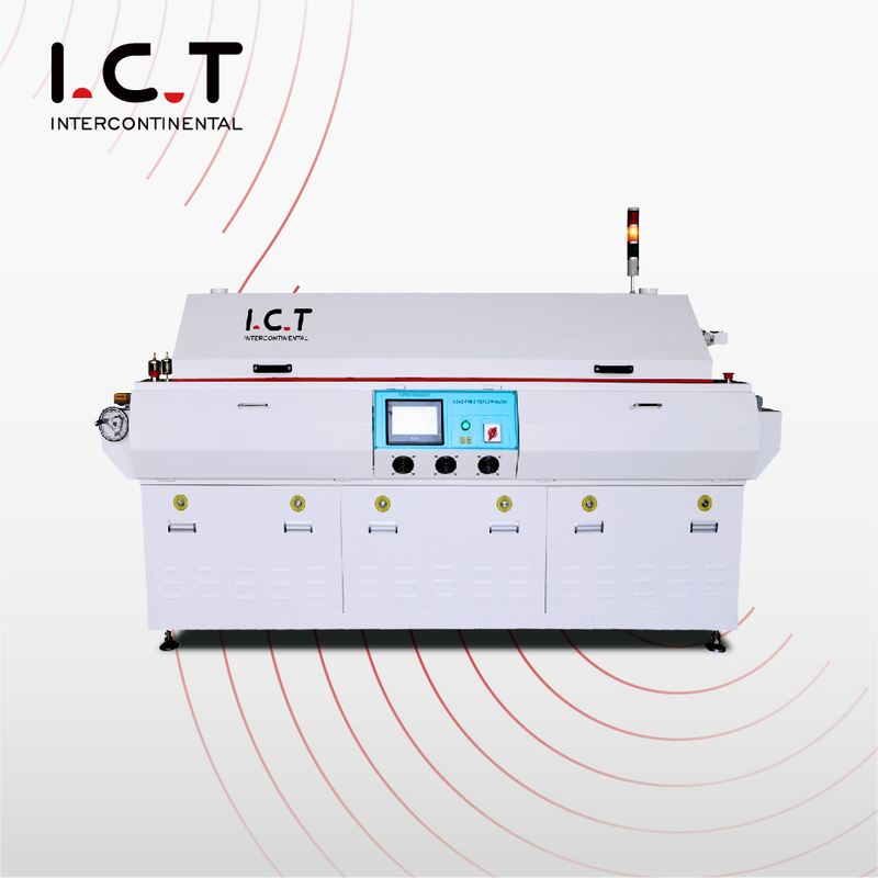 ICT-T8 |Varmluft 8 bakker elektrisk reflow konvektionsovn med høj kvalitet