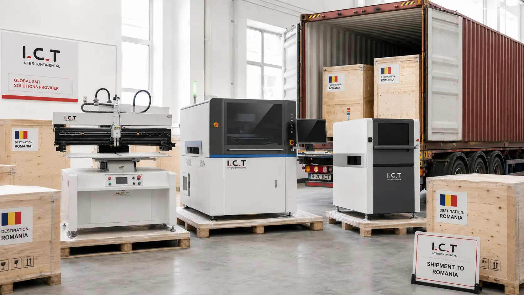ICT sender avanceret SMT-udstyr til Rum&aelig;nien for at underst&oslash;tte elektronikfremstilling Expansion.webp