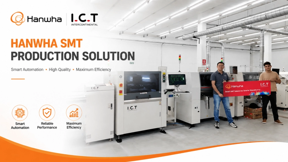 IKT Hanwha SMT produktionslinje.webp