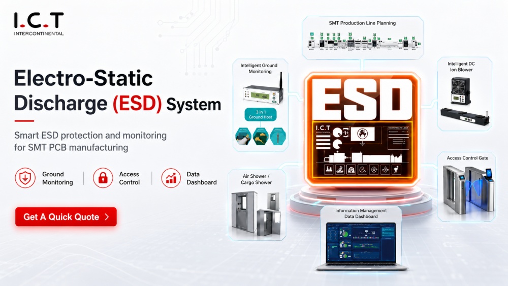 Electro-Static Discharge (ESD) System in SMT PCB Manufacturing Electro-Static Discharge (ESD) System i SMT PCB Manufacturing